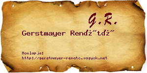 Gerstmayer Renátó névjegykártya